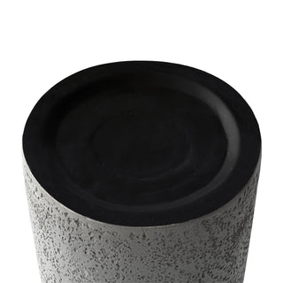 Grey Travertine Stone Finish End Table Accent Side Table