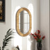 Elegant Wood Frame Oval Wall Mirror