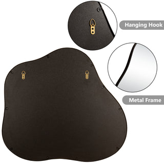 Black Asymmetrical Wall Mirror Cloud-Shaped Accent Mirror