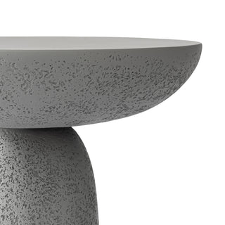 Grey Round Side Table End Table