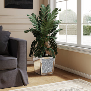 Modern Mirror Pot Planter Crushed Diamond Vase