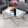 SHYFOY Coffee Table Mirrored with Crystals Inlay, Modern Contemporary  Coffee Table