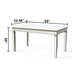 Glam Mirror Wood Rectangular Dining Table