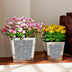 Silberner Blumentopf Übertopf zerdrückte Diamant Vase, 2er-Set