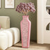 Handgemachte Bodenvase aus Kristallglas Rosa Bodenvase