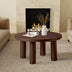 Modern Round Coffee Table with Solid Wood Legs – Stylish Centerpiece for Living Room