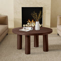 Modern Round Coffee Table with Solid Wood Legs – Stylish Centerpiece for Living Room