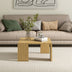 Square Coffee Table, Solid Ash Wood Coffee Table Accent Table for Living Room