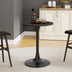 Black Round Bar Table Metal Base Dining Table