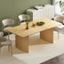 Beige  Modern Rectangular Extendable Dining Table