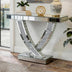 Mirrored Console Table with Crushed Diamond