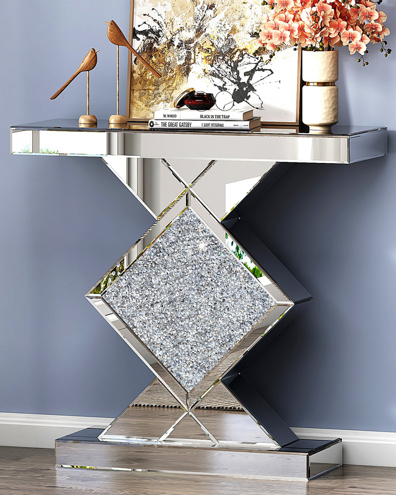 SHYFOY Contemporary Mirrored Console Table