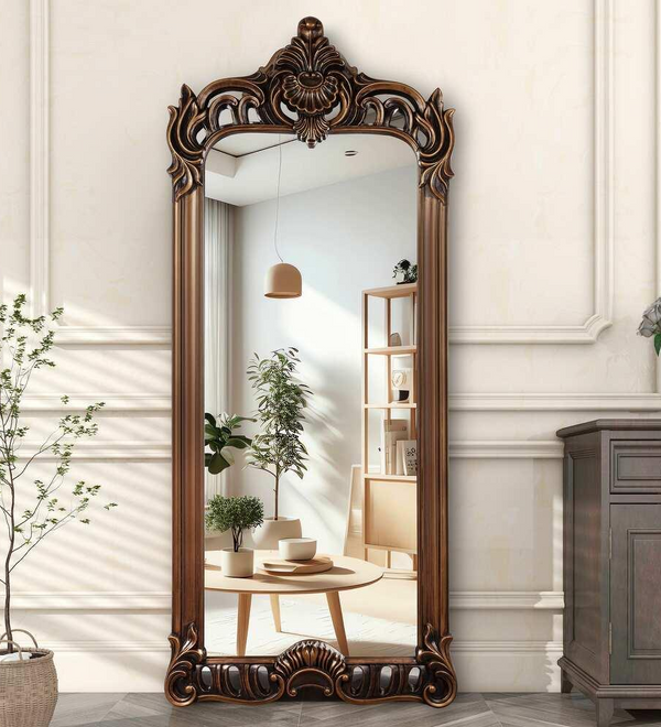 Oversized Vintage Gold Ornate Full Length Floor Mirror Baroque Decor truemirror