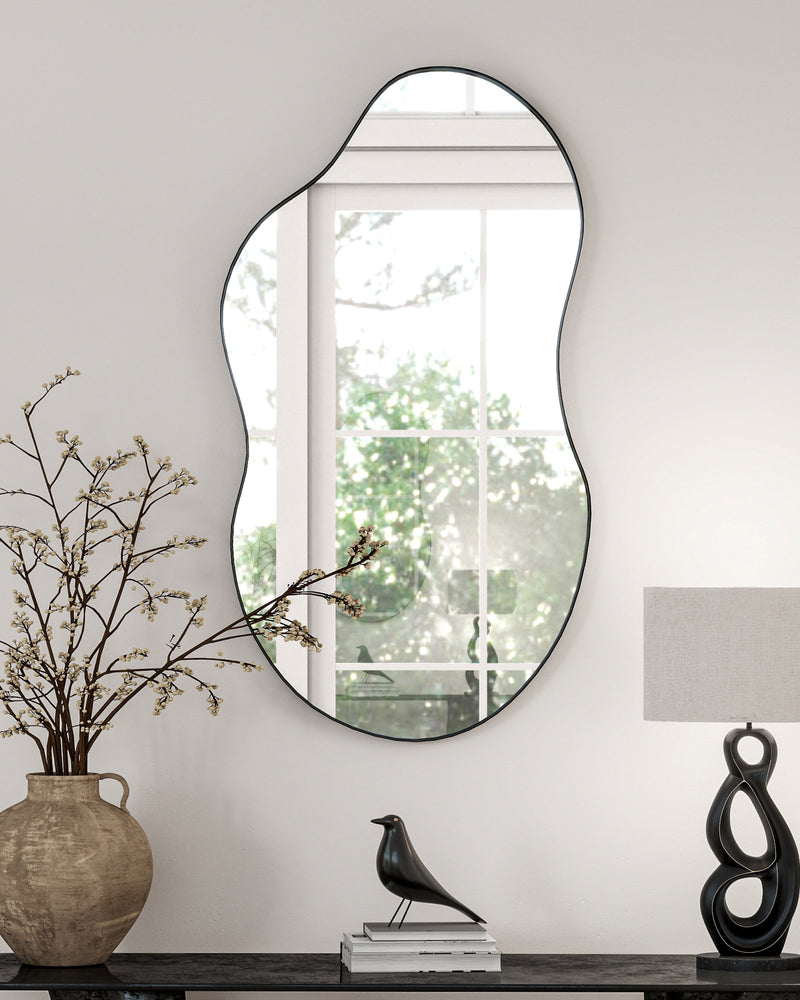 SHYFOY Black Asymmetrical Cloud Shaped Wall Mirror