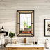 Rattan Mirror for Wall Decor Bohemian Rectangular Large Mirror
