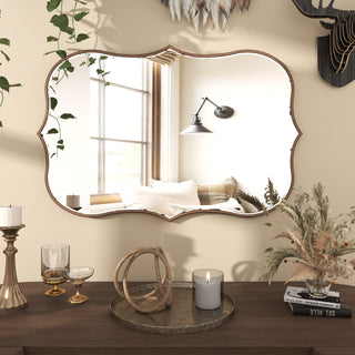 SHYFOY Large Vintage Gold Anqitue  Mirrors for Wall Decor