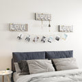 Mirrored Key Holder for Wall Decorative LOVE Letter Sign Plaque Key Hanger for Wall Decor with 4 Crystal Hooks