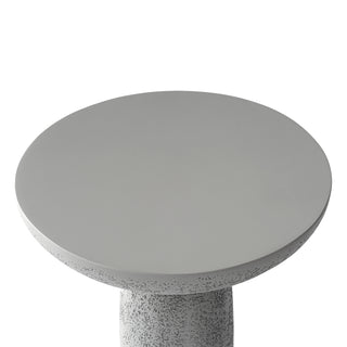 Grey Round Side Table End Table
