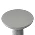 Tall Round Gray Pedestal Side Table, Modern Hourglass End Table with Stone Texture