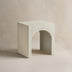 White Modern Fluted Arch-Base End Table