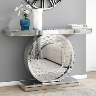 SHYFOY 47.2'' Mirrored Console Table Rectangular Sofa Table