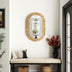 Elegant Wood Frame Oval Wall Mirror