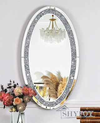 SHYFOY Oval Long Wall Mirror for Living Room Decor, 36" L x 23" W Decorative Mirrors for Wall