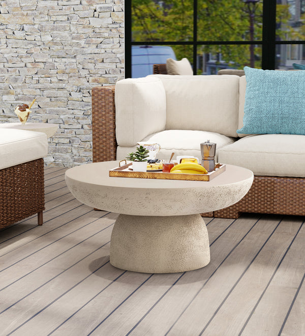 Travertine Round Coffee Tables Accent Center Table