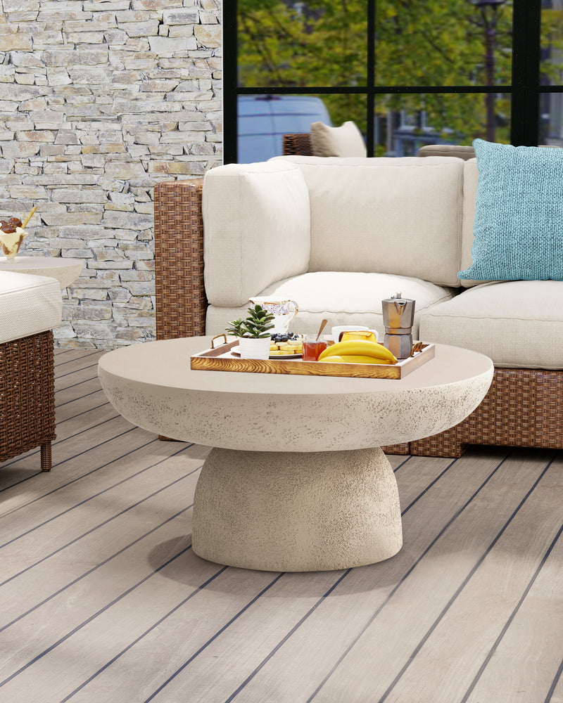 Travertine Round Coffee Tables Accent Center Table