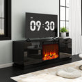 Modern TV Stand with Electric Fireplace, 63