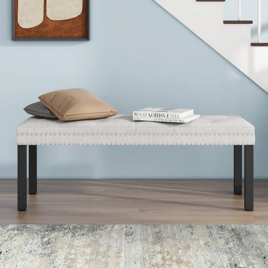 Ellyce Upholstered Bench — White