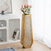 Goldene Zerkleinerte Diamant-Spiegelvase Große Kristallblumenvase