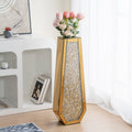 Gold Crushed Diamond Mirror Vase Large Crystal Flower Vases