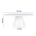 Mesa de Centro Redonda Moderna Blanca con Cono