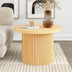Pedestal Wood Round Coffee Table with Solid Wood Circle Pedestal Table