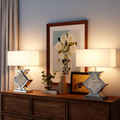 Crystal Crushed Diamond Mirrored Table Lamp