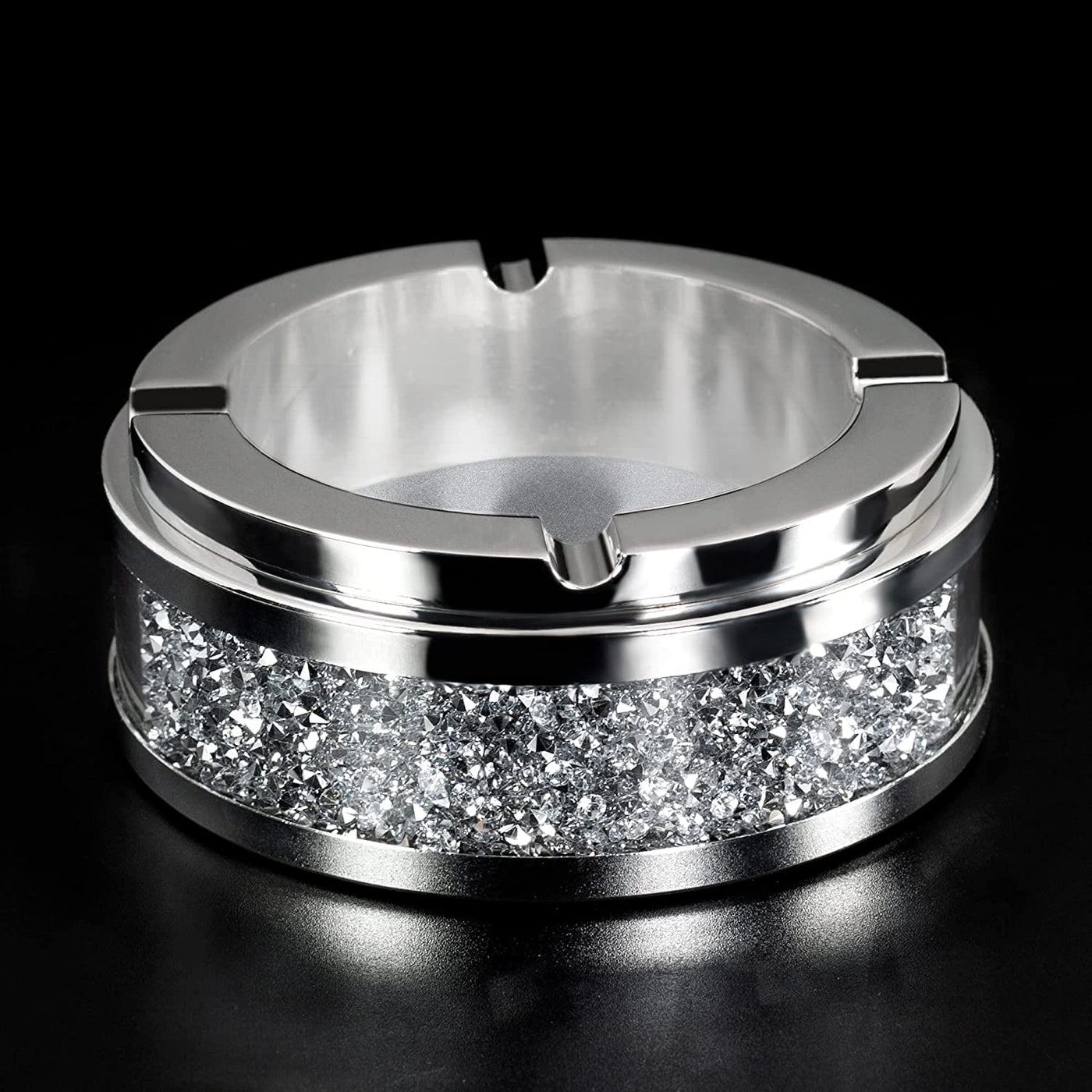 Ashtray for Cigarettes, Cool Glass Ashtray, Cute Home Ashtrays for Weed Crushed Diamond Home Decor