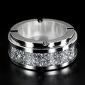 Ashtray for Cigarettes, Cool Glass Ashtray, Cute Home Ashtrays for Weed Crushed Diamond Home Decor