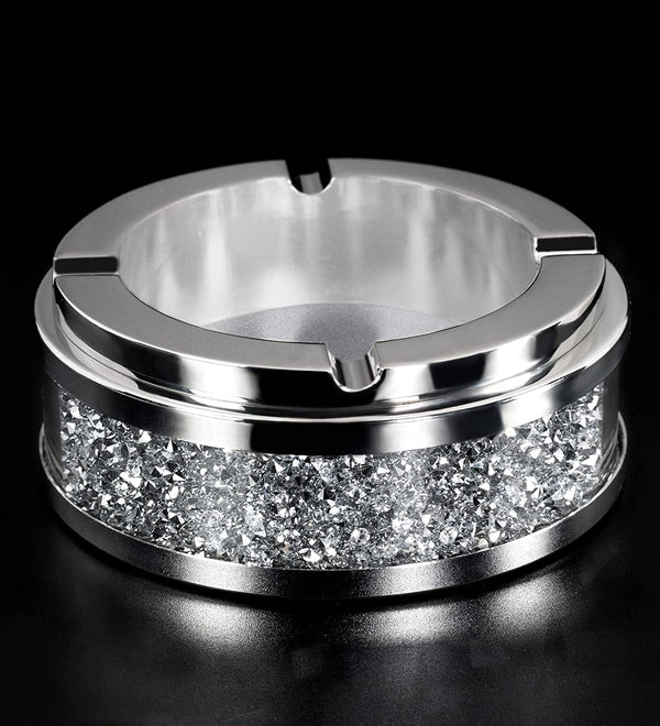 Ashtray for Cigarettes, Cool Glass Ashtray, Cute Home Ashtrays for Weed Crushed Diamond Home Decor