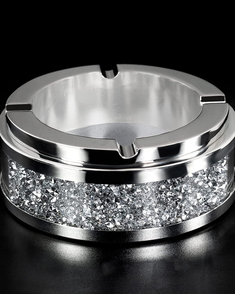 Ashtray for Cigarettes, Cool Glass Ashtray, Cute Home Ashtrays for Weed Crushed Diamond Home Decor