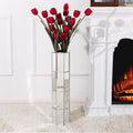 Tall Silver Big Vase for Decor Living Room Decorative Large Vase
