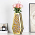 Glod  Crushed Diamond Vase Large Mirrored Flower Vases Home Decor