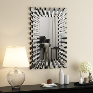SHYFOY Silver Rectangular Decor Glass Mirror