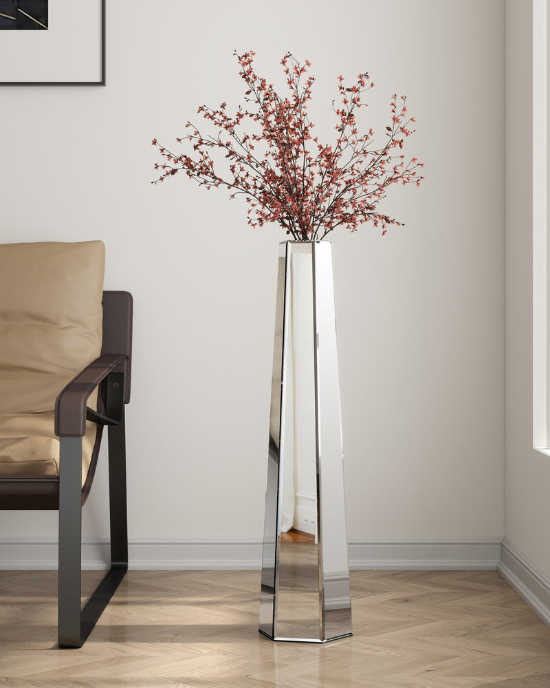 Silver Large Vases Sophisticated Vessel for Decorative Branches