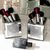 Set of 6 Bling Mirrored Square Glass Vases