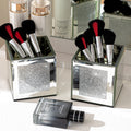Set of 6 Bling Mirrored Square Glass Vases