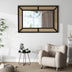 Rattan Mirror for Wall Decor Bohemian Rectangular Large Mirror