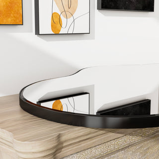 SHYFOY 35.8" Black Asymmetrical Cloud Shaped Wall Mirror