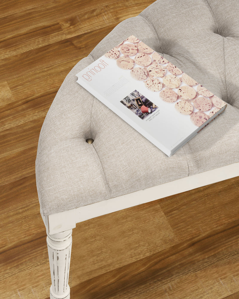 Linen Upholstered Bench