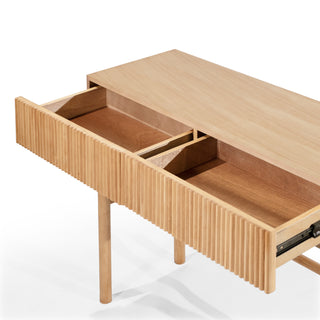 Shyfoy Solid Wood Console Table with 2-Drawer